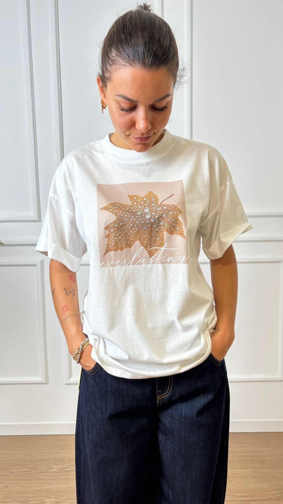 T-Shirt stampa foglia Imperial TX13KGT
