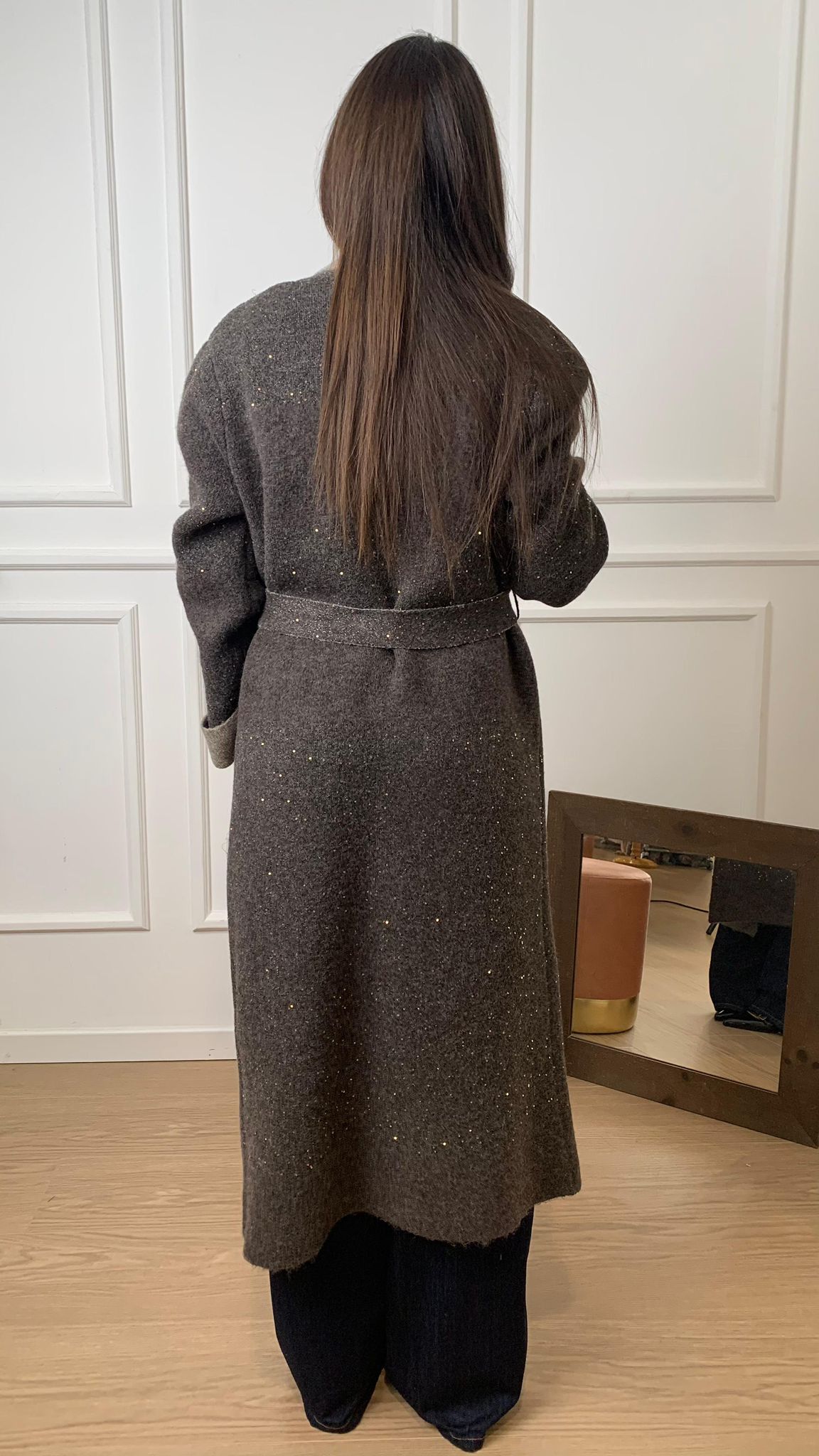 Cappotto in maglia Vicolo 77003F moro