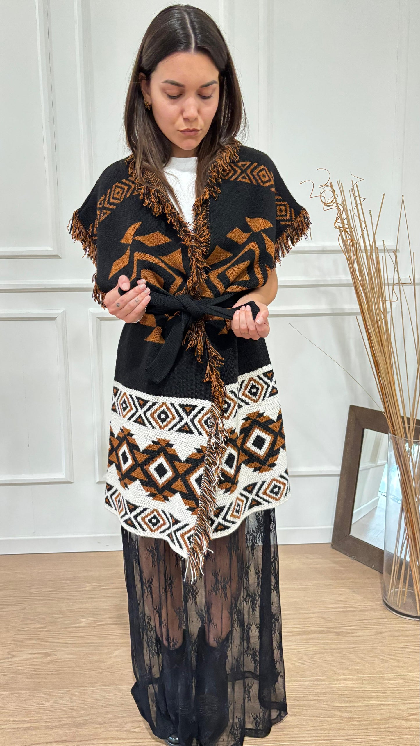 Cardigan smanicato Dixie M566Y189