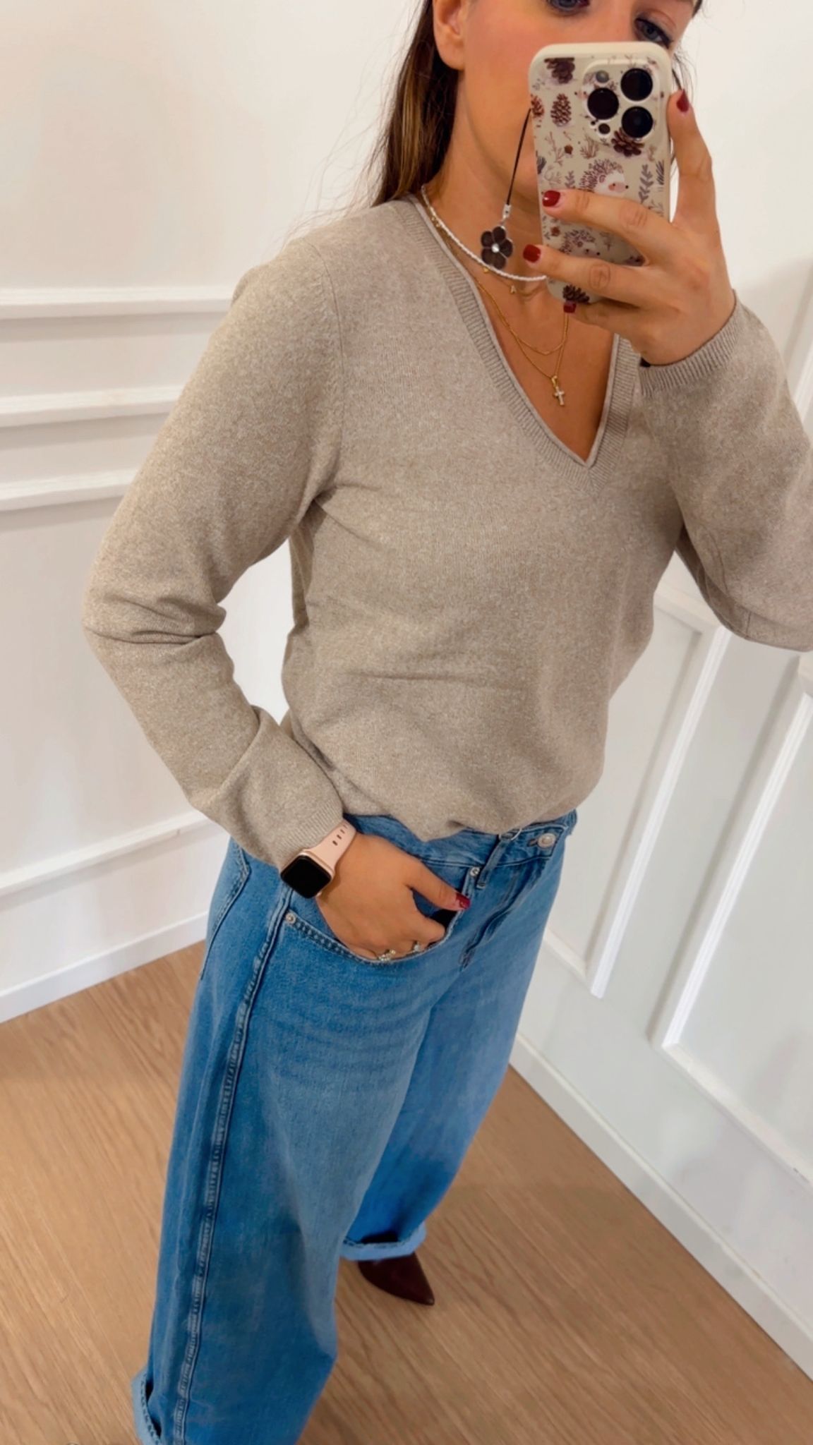 Pull a V loyal Only 15368957 beige