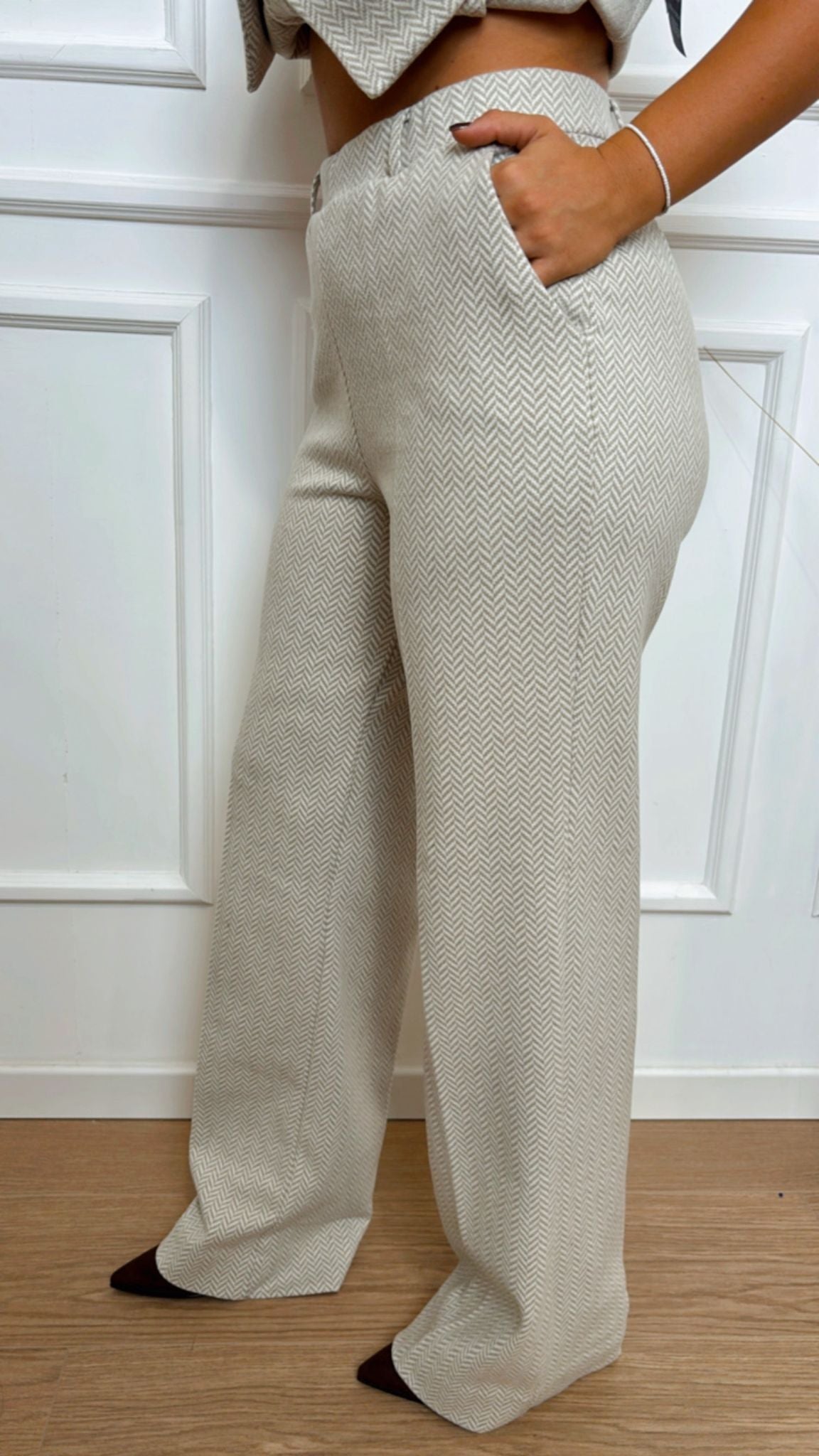 Pantalone wide leg Ragno DR38PE 004