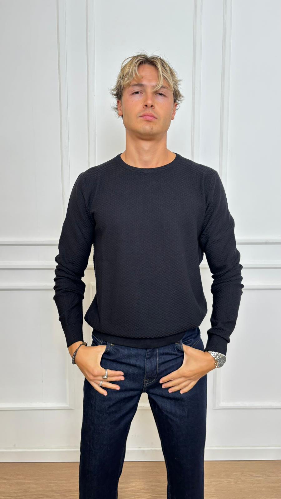 Maglia girocollo sottile Imperial M8857122U2 nero