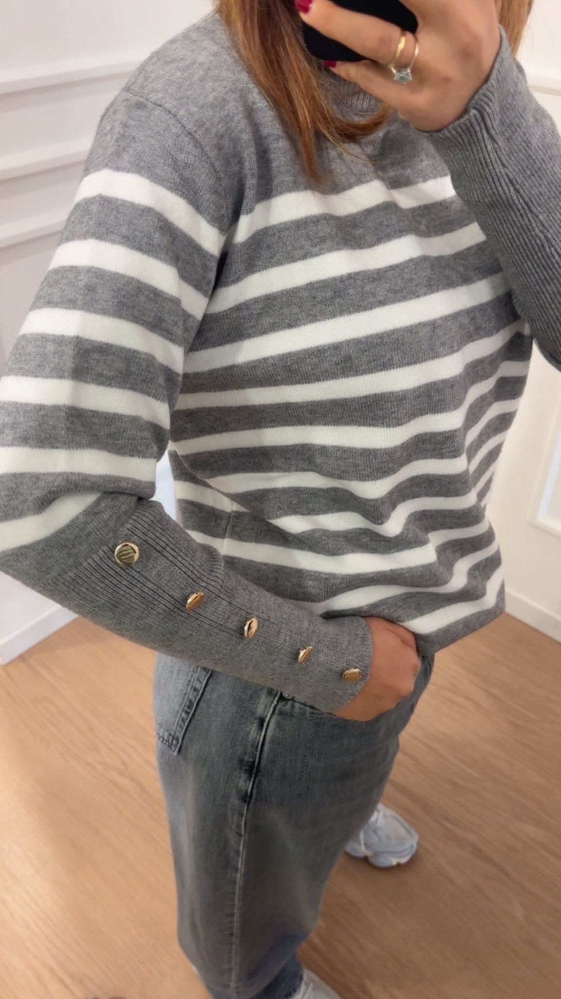 Pull viscosa a righe Dixie M223Y093X grigio