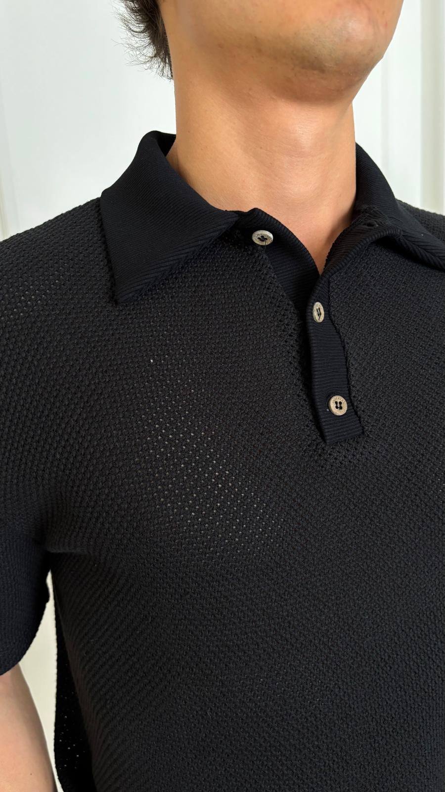 Polo traforata Imperial TW28JBI nera