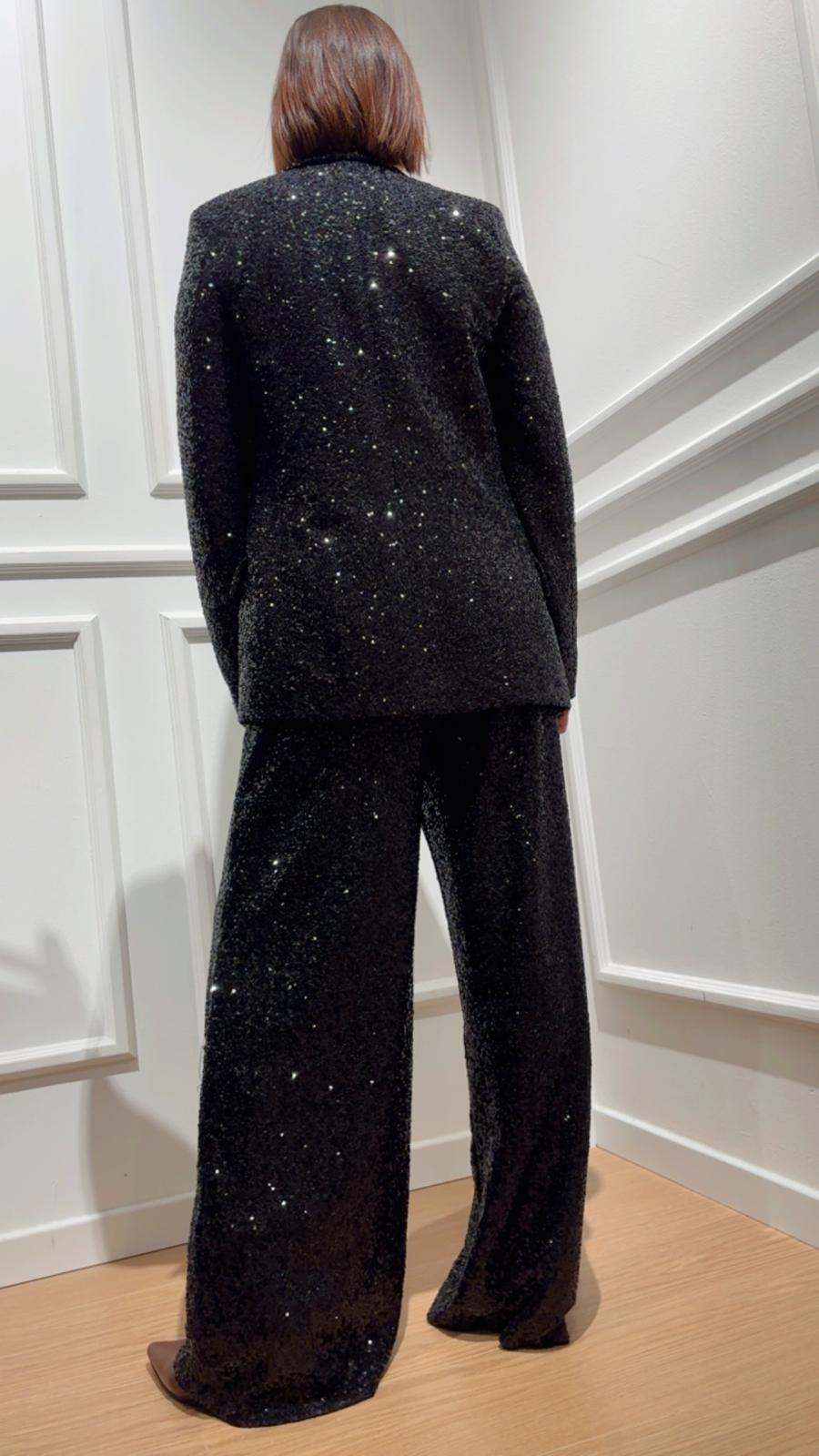 Blazer paillettes monopetto Vicolo TF2155 nero