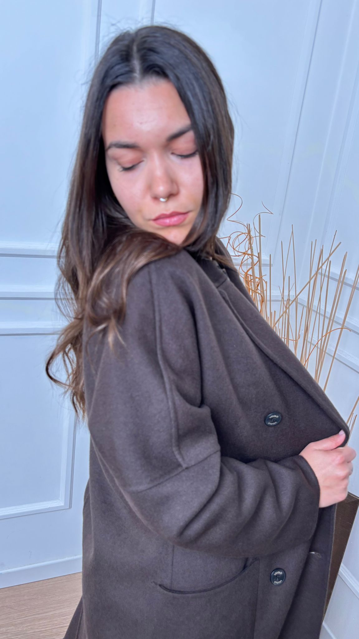 Cappotto doppiopetto Vicolo TF0001 fondente
