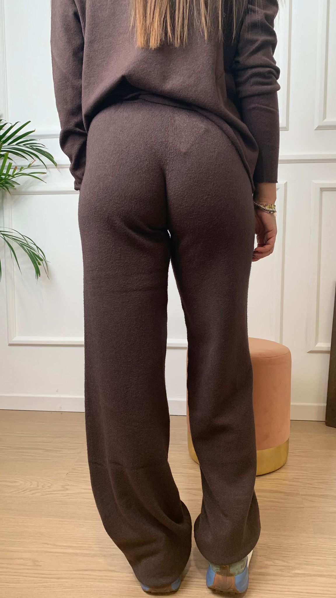 Pantalone in maglia Vicolo 77059F moro