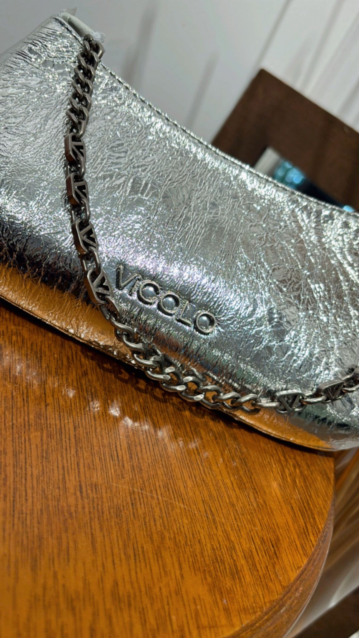 Bag mini mirror XF0009 Vicolo argento