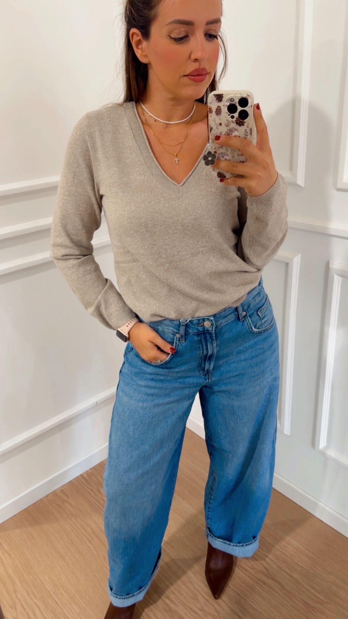 Pull a V loyal Only 15368957 beige