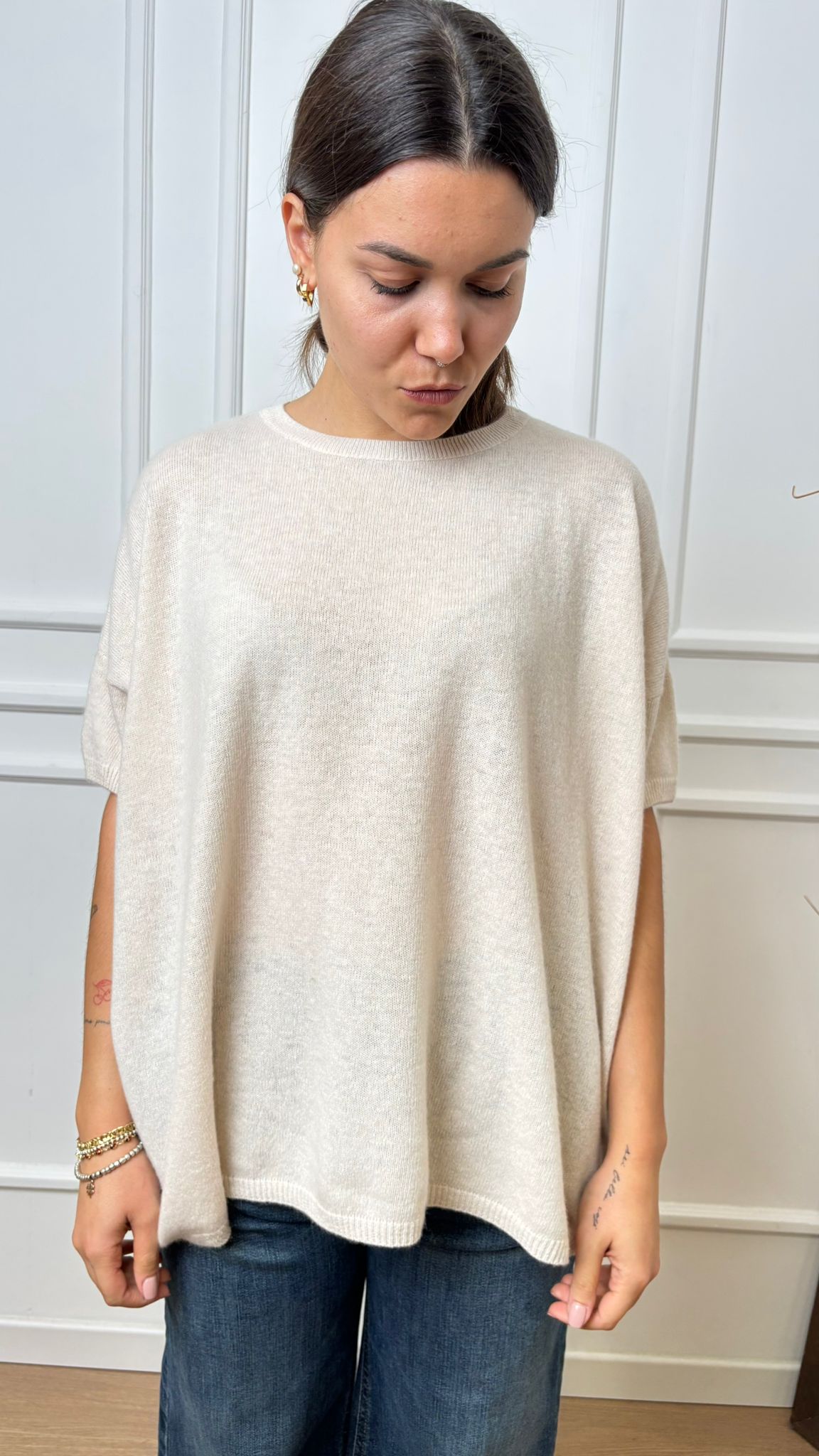 Pull mezza manica Dixie M277Y163 burro