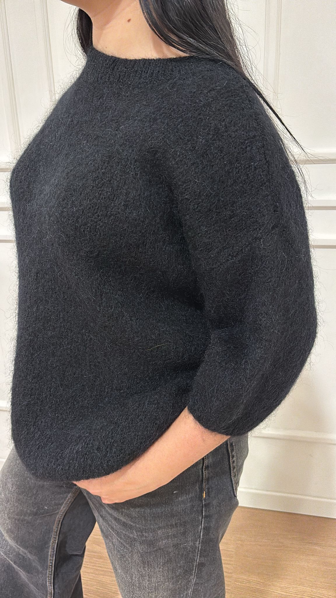 Pull over mohair Dixie M277Y236 nero