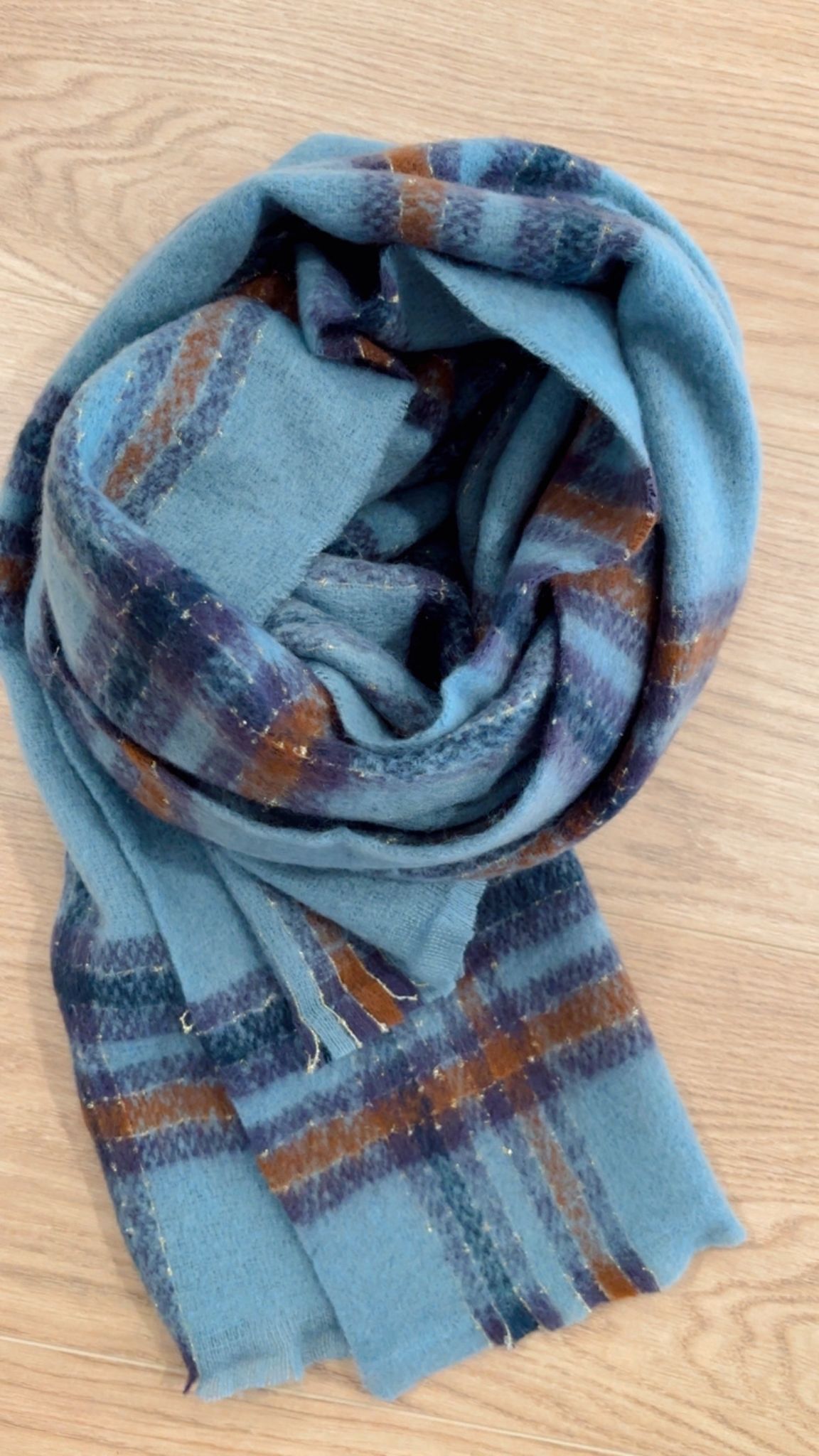 Sciarpone check Susy Mix 9311RE Avio