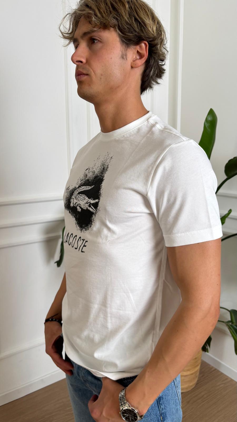 T-shirt grafica super dry TH8917 Lacoste 001