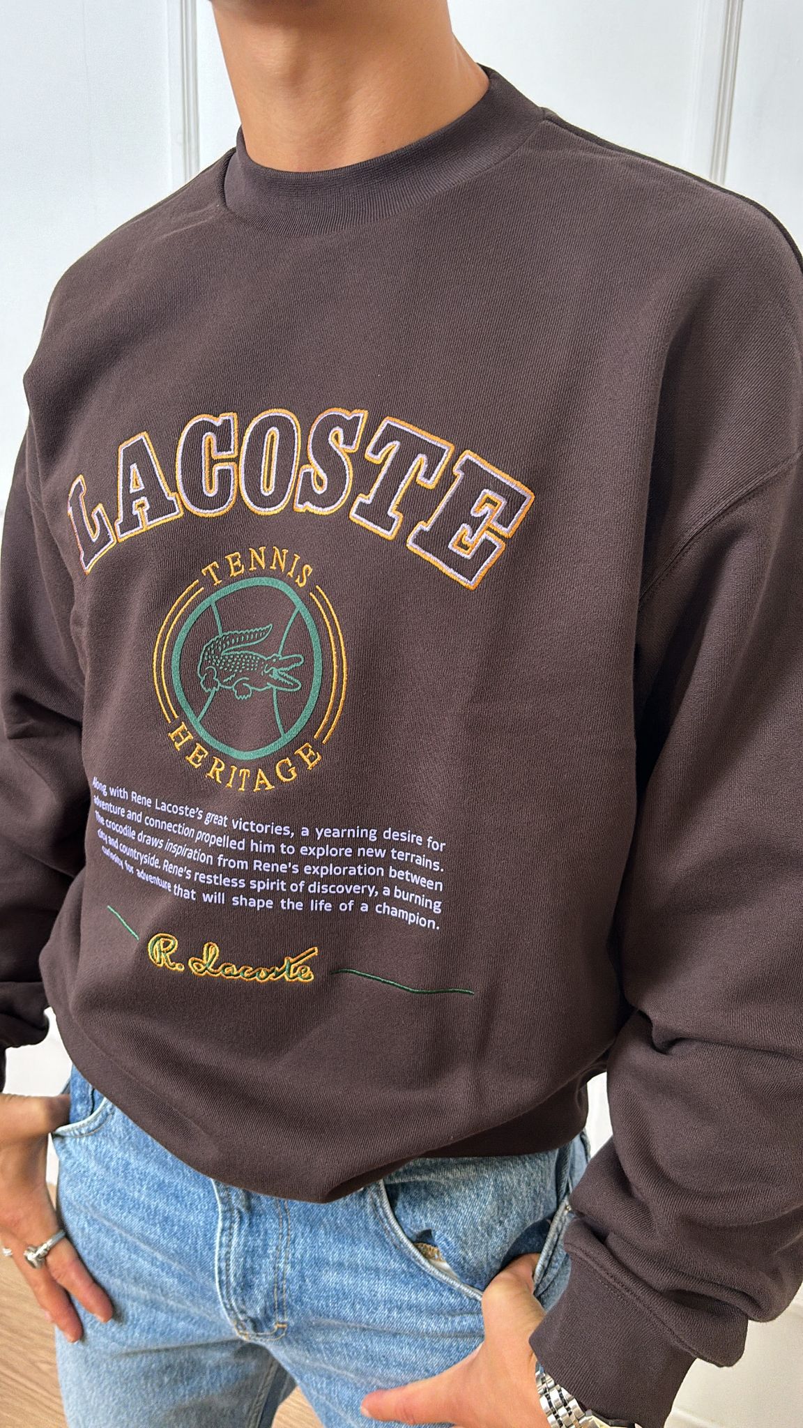 Felpa con ricamo Heritage Lacoste SH5888
