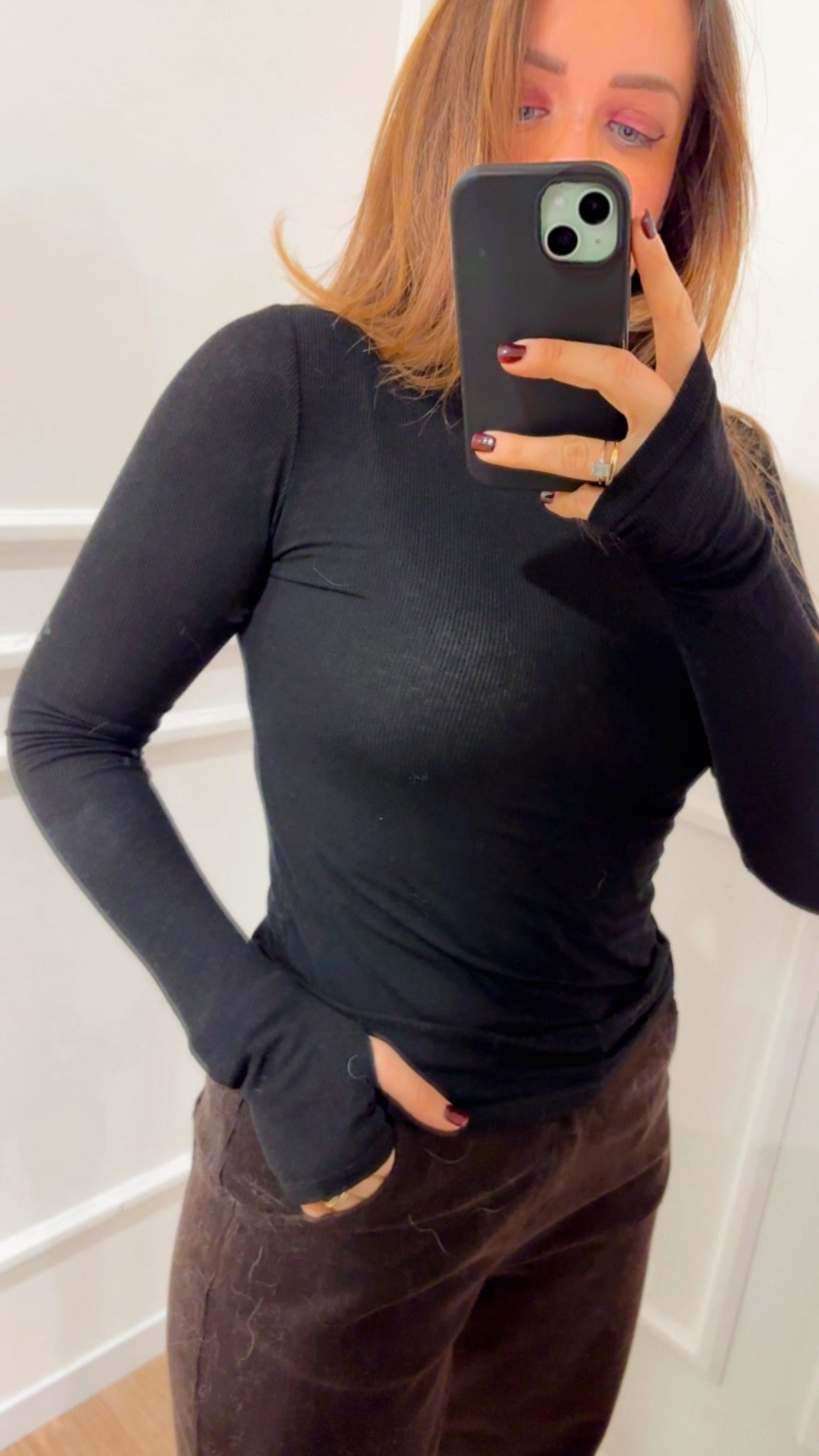 Dolcevita a coste Tensione In 11012 nero