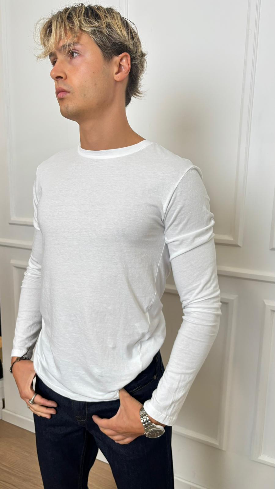 T-Shirt manica lunga Imperial T8406AI02 bianca