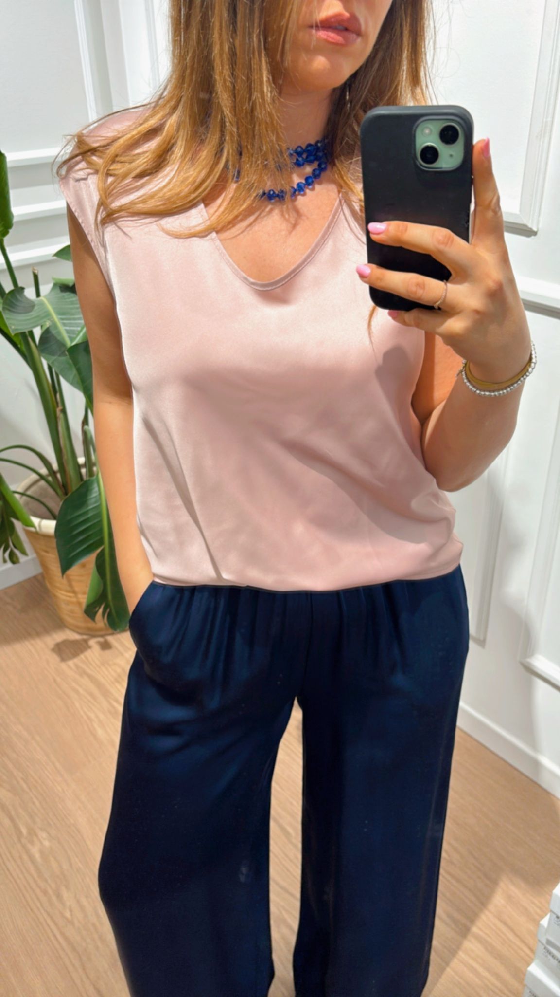 Top fluido Imperial REH0JDG rosa