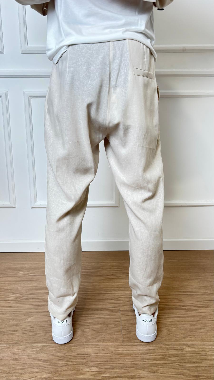 Pantalone in lino Imperial PC8QJYF beige