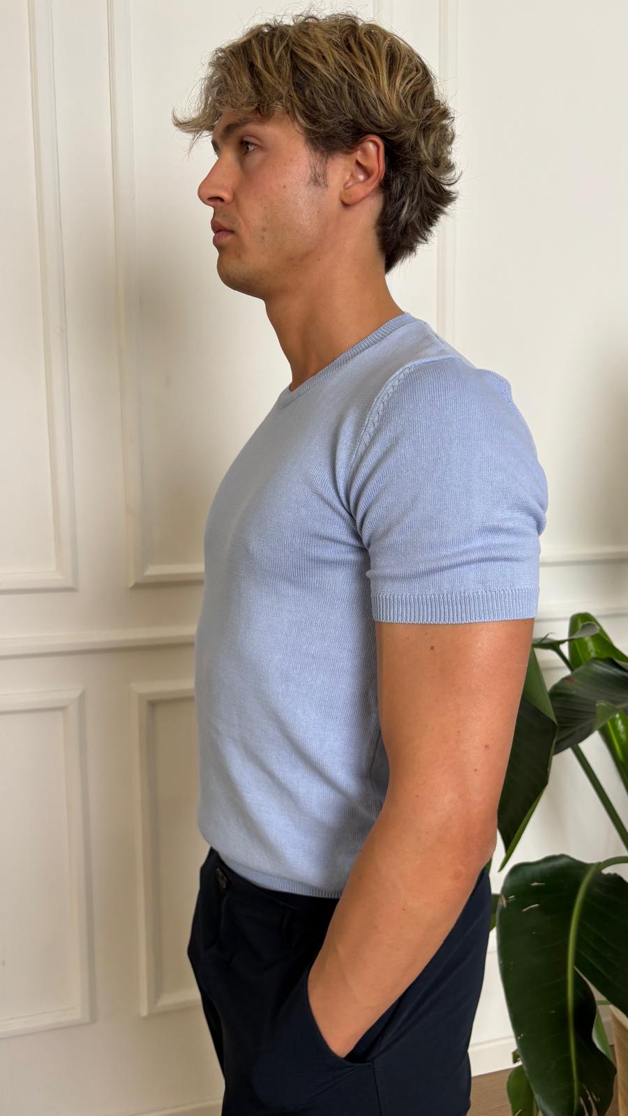 Maglia in filato Imperial M553B384 cielo
