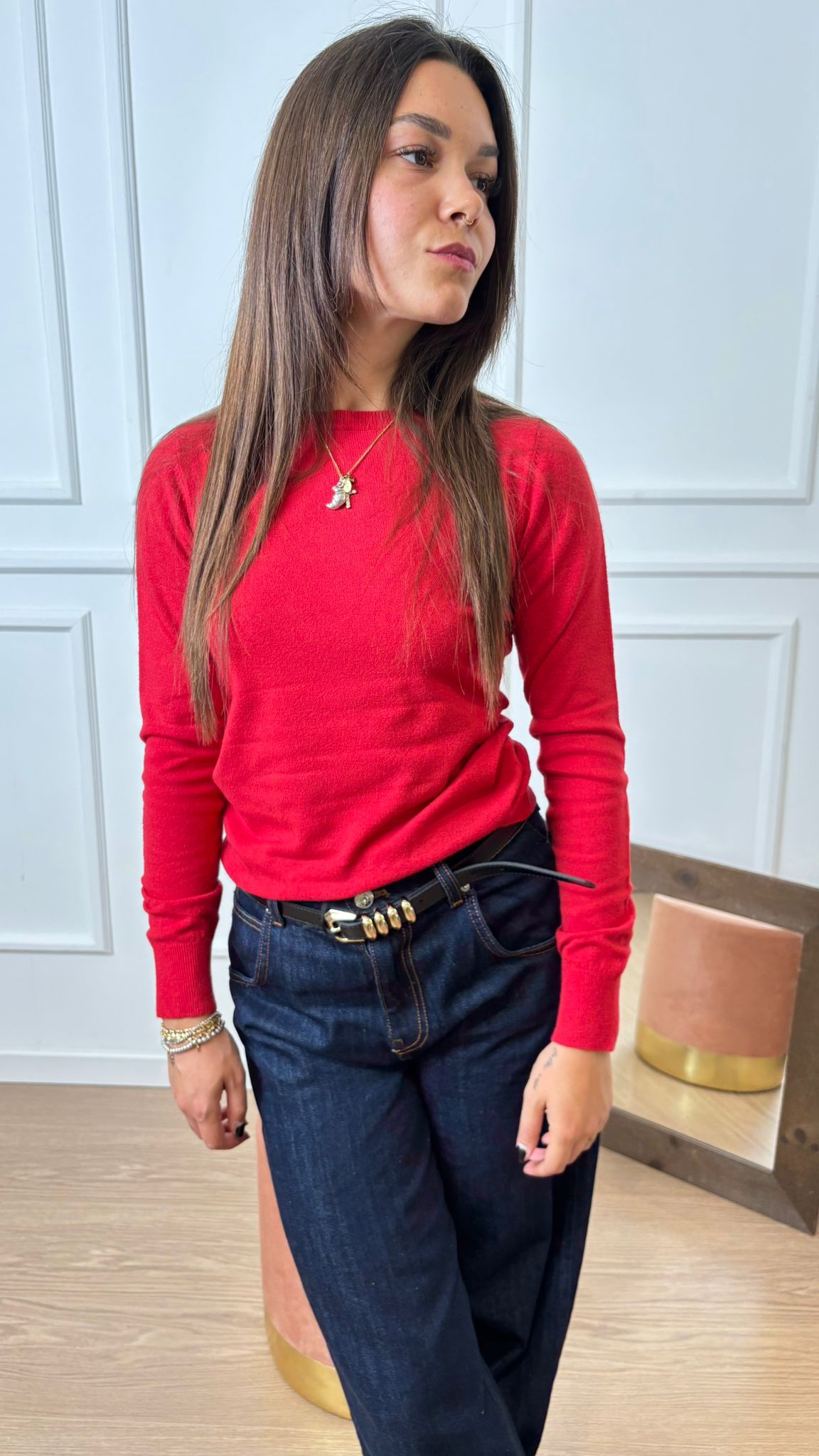 Pull giro Vicolo 440011F rosso