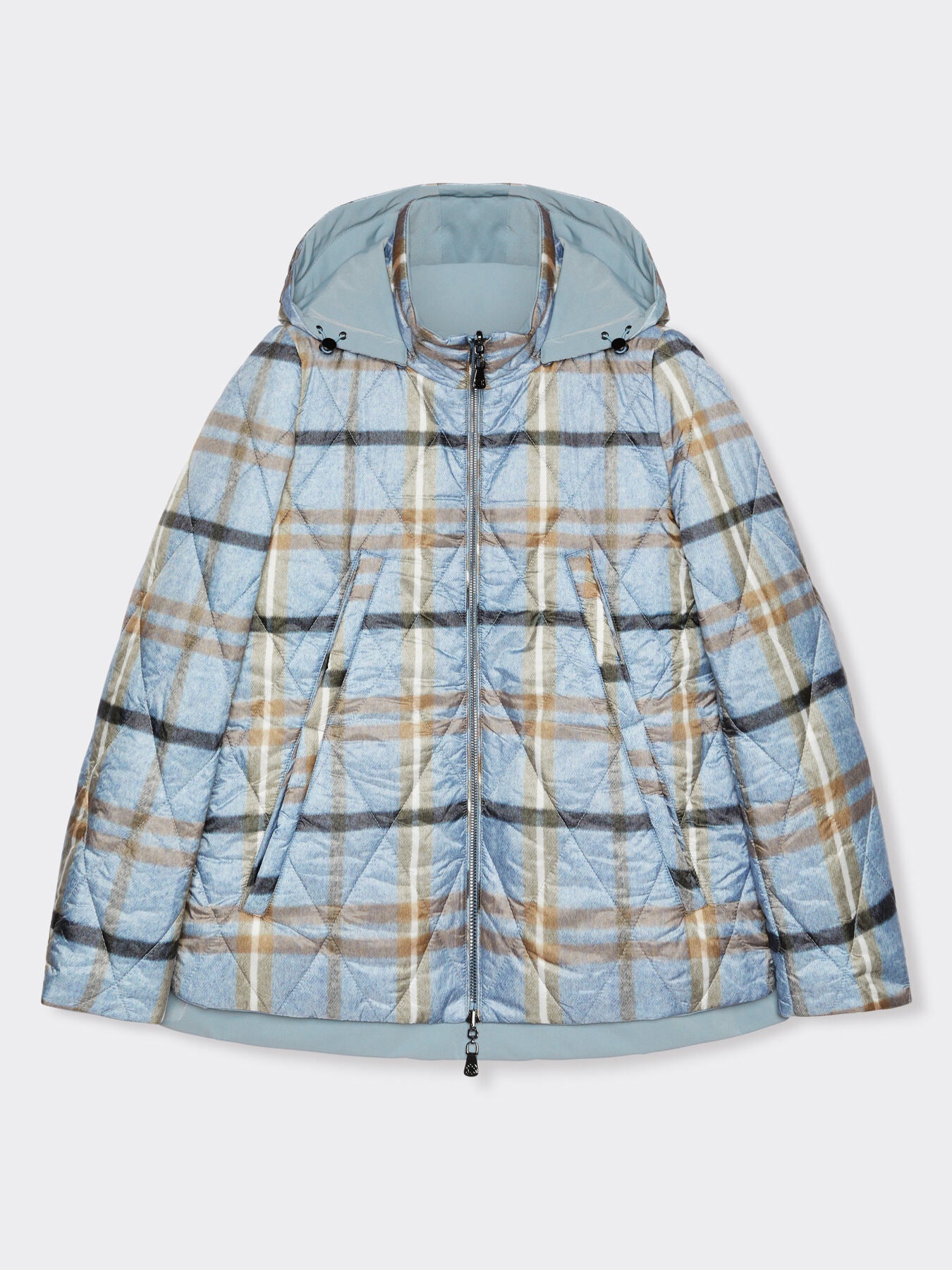 Piumino stampato reversibile F172P0 Elena Mirò azzurro
