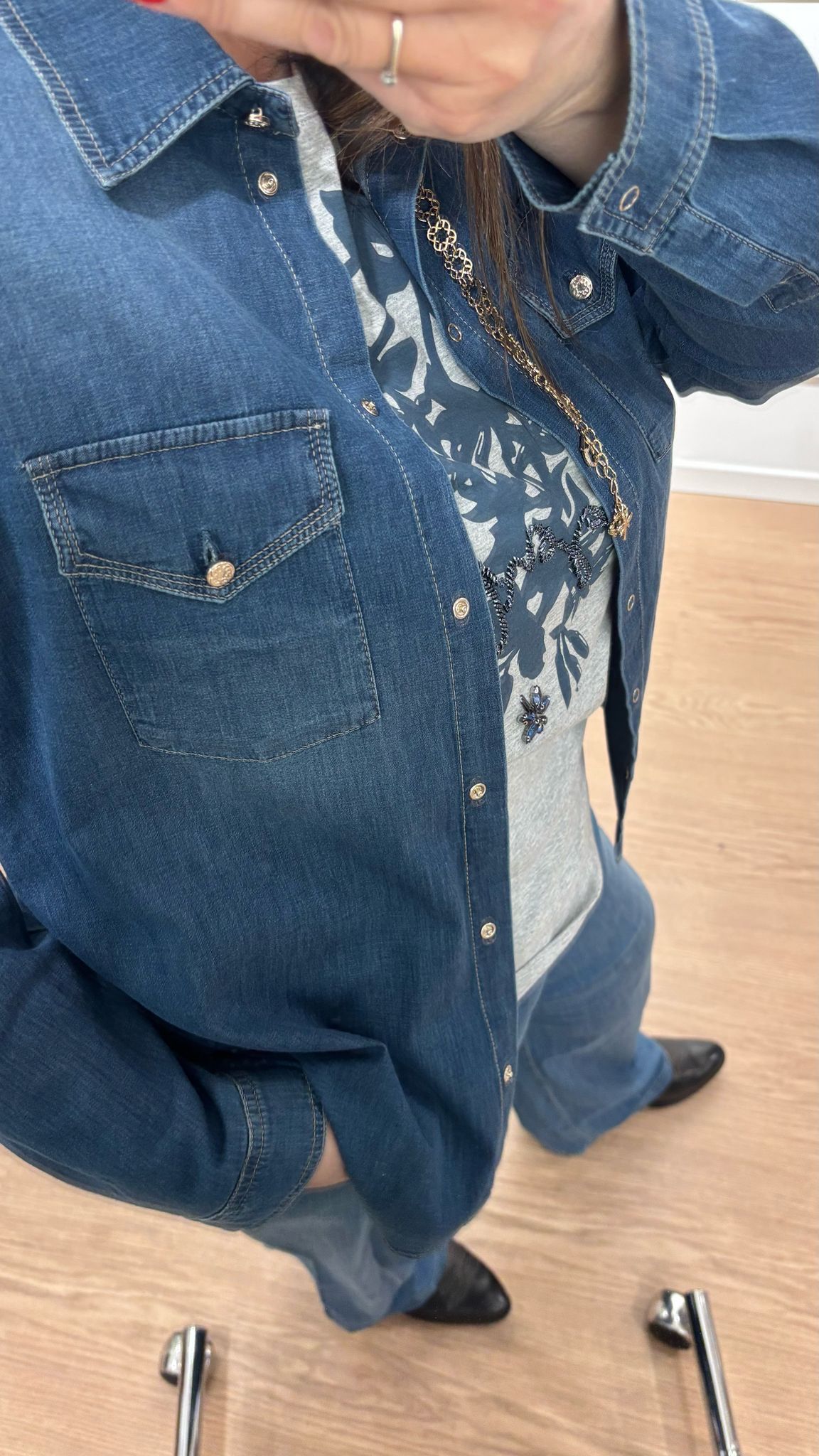 Camicia in chambray 5405P0 Elena Mirò