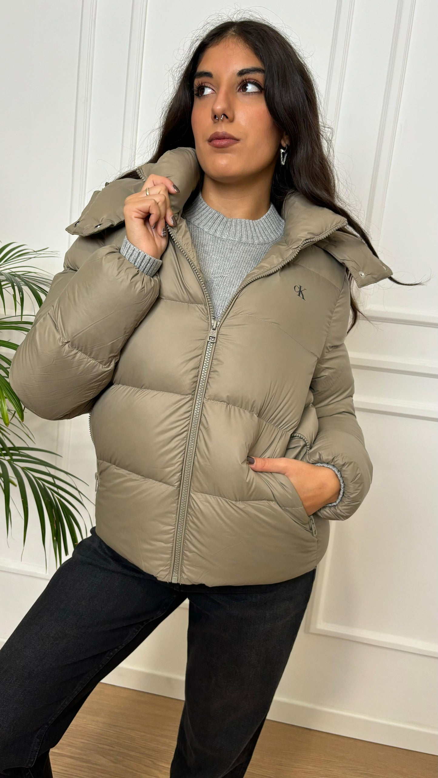 Giacca corta in nylon Calvin Klein J20J223571 PAV