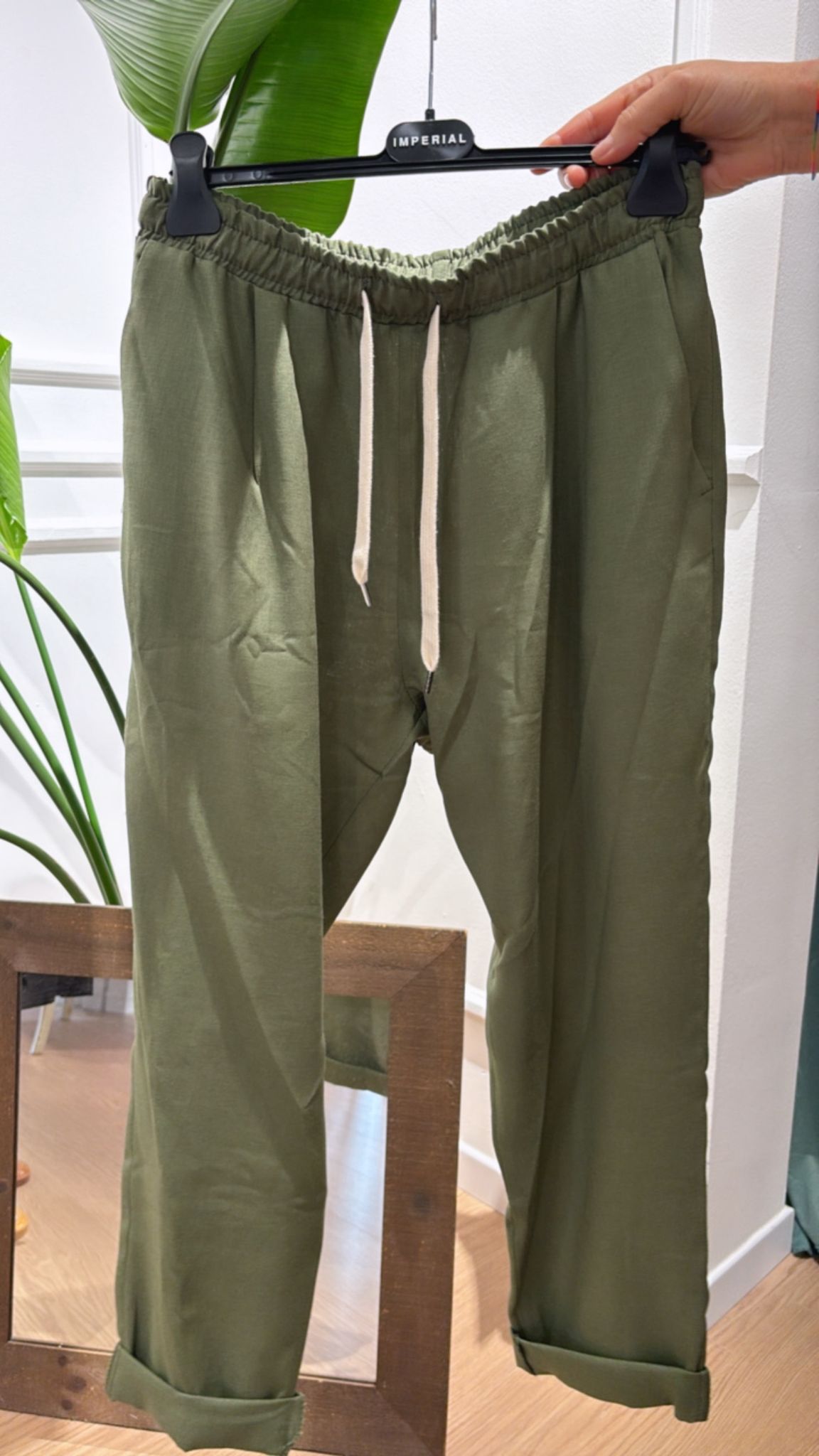 Pantalone in lino Imperial PC8QJYF beige