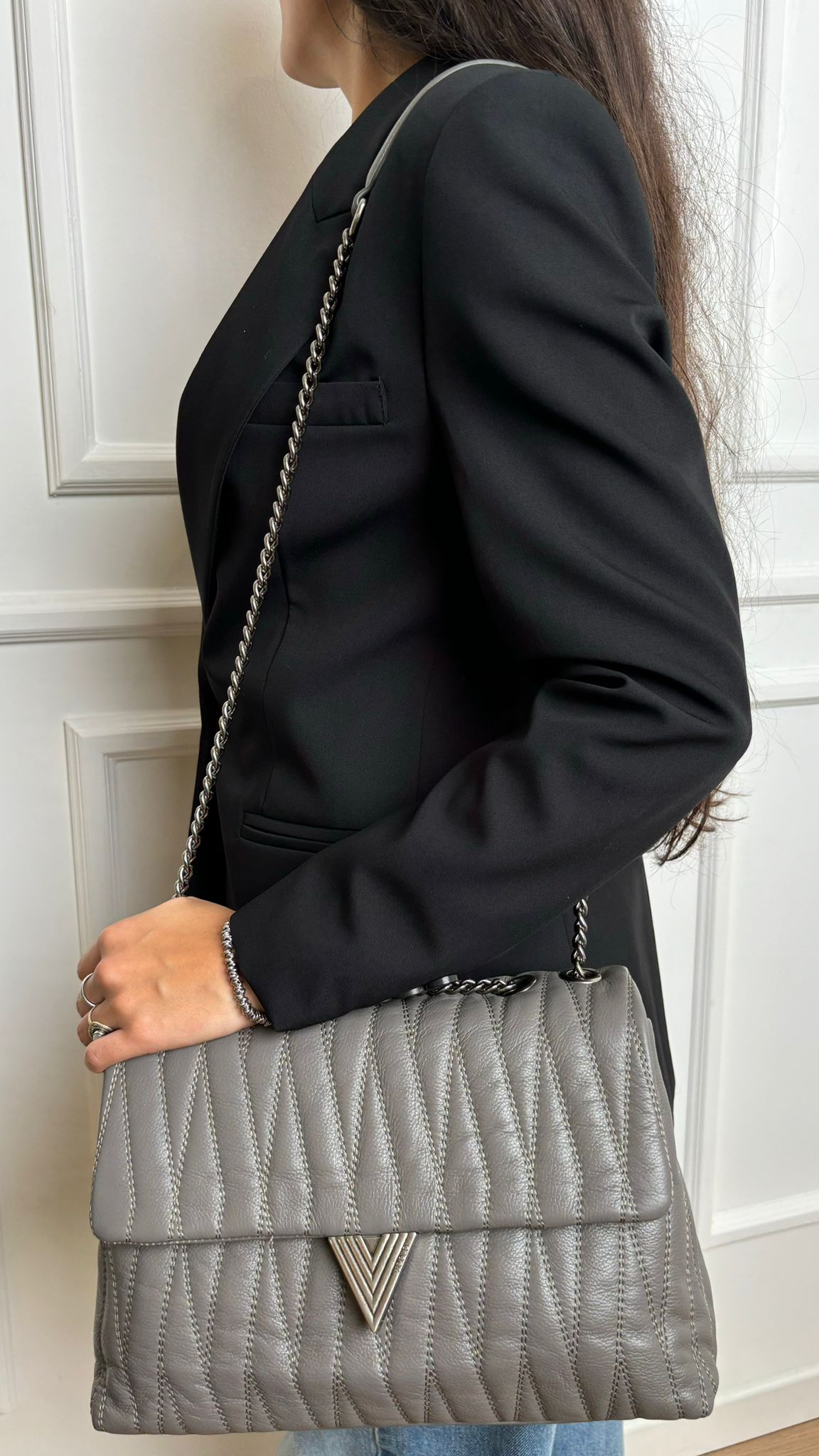 Borsa Belleville Vicolo grigio - TURCHETTI MODE