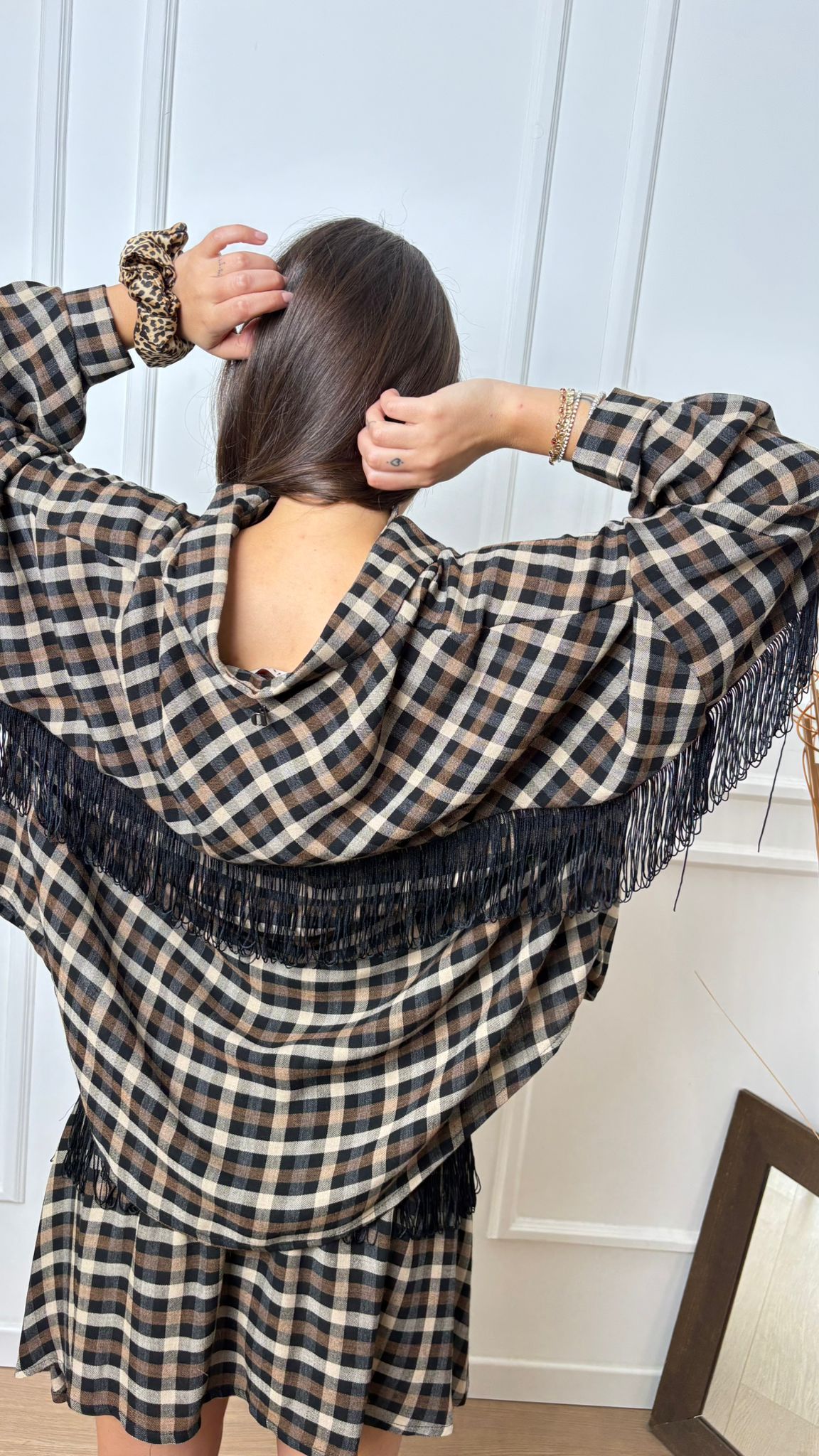 Camicia quadri e frange Dixie CFIFYLB