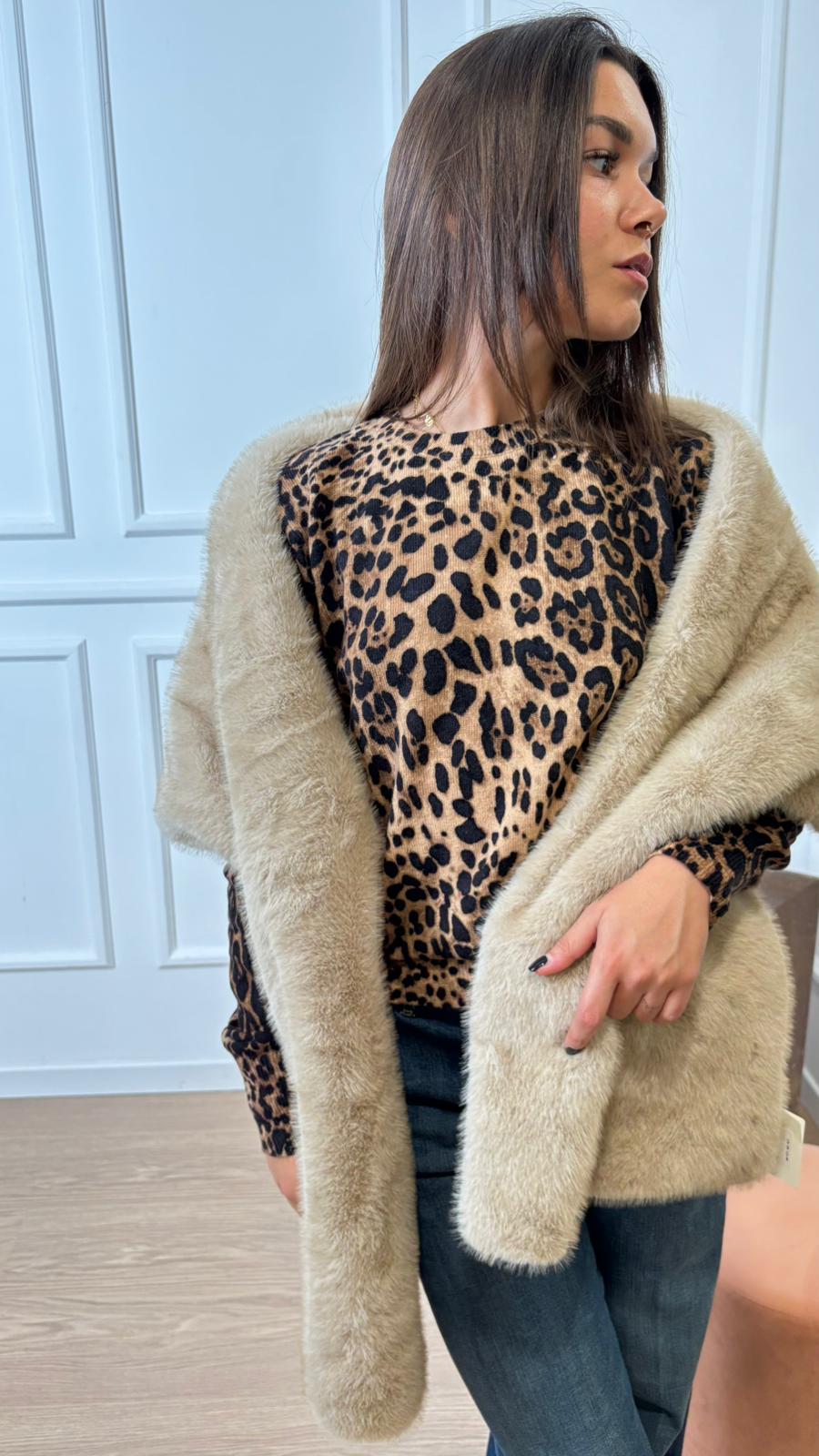 Pull maculato in lana Vicolo 22055F