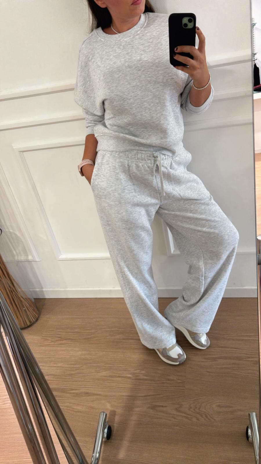 Pantalone felpato Only Best 15338734 grigio melange