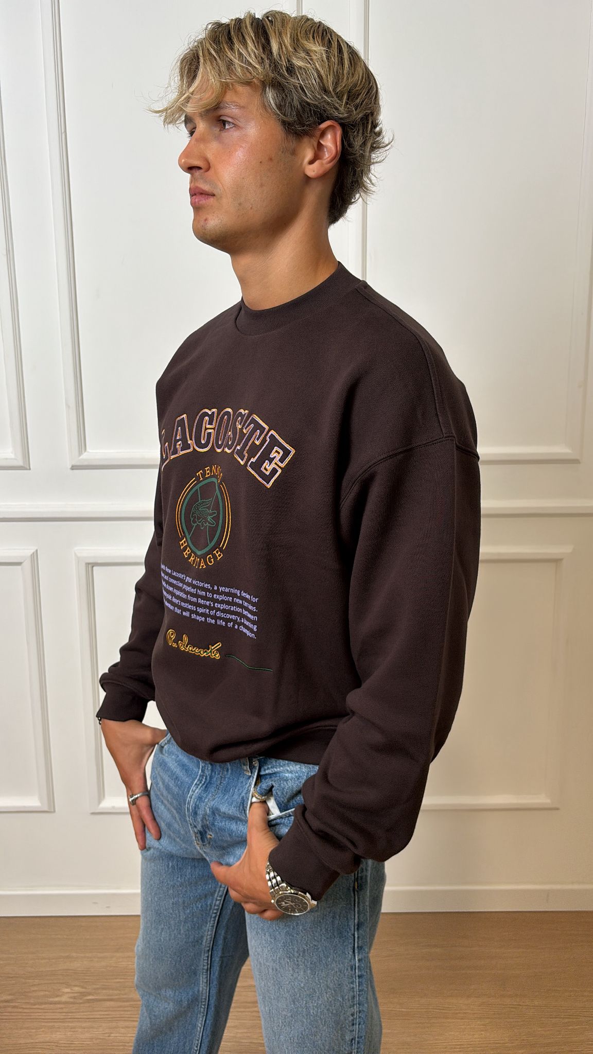 Felpa con ricamo Heritage Lacoste SH5888