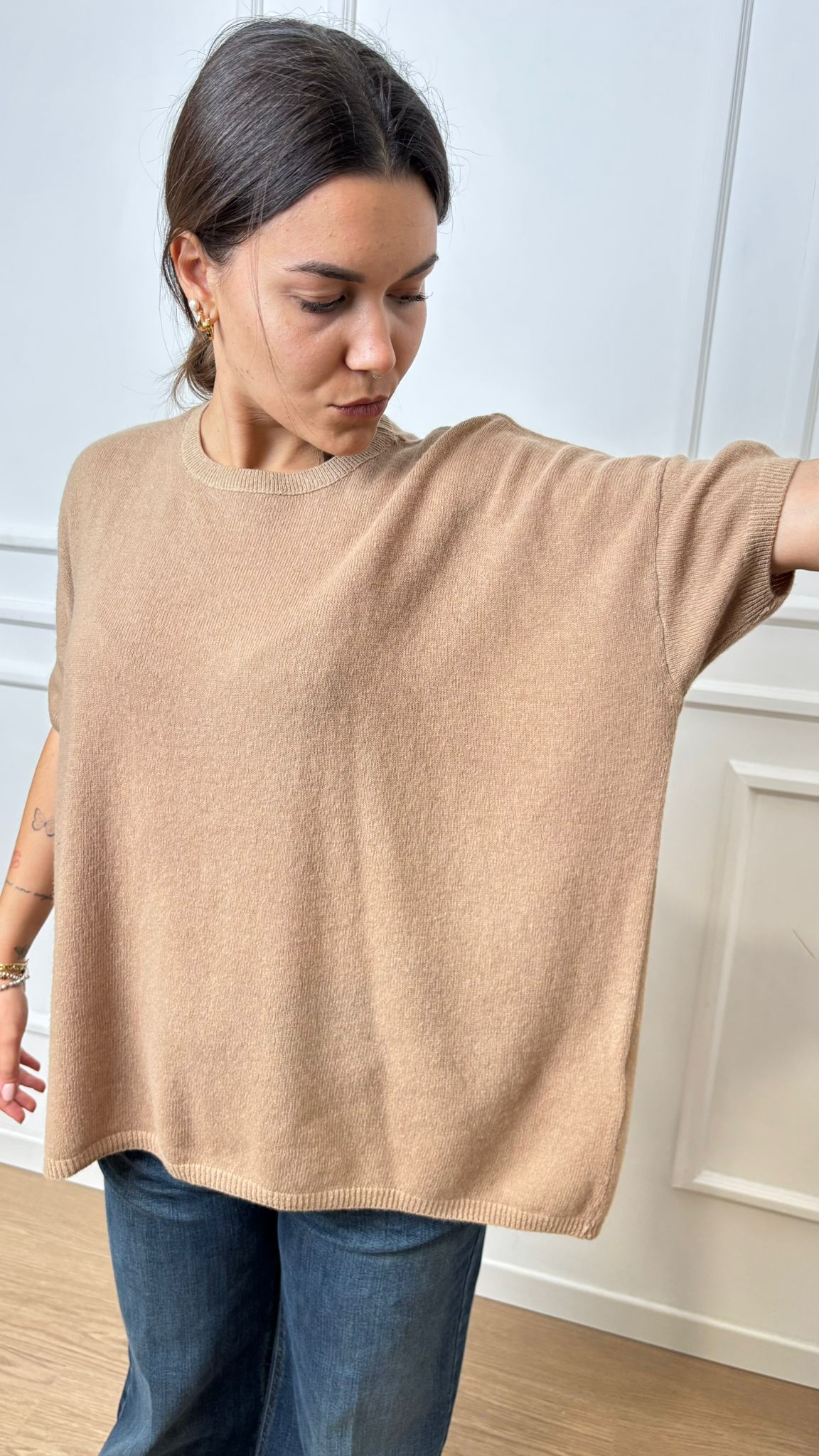 Pull mezza manica Dixie M277Y163 camel
