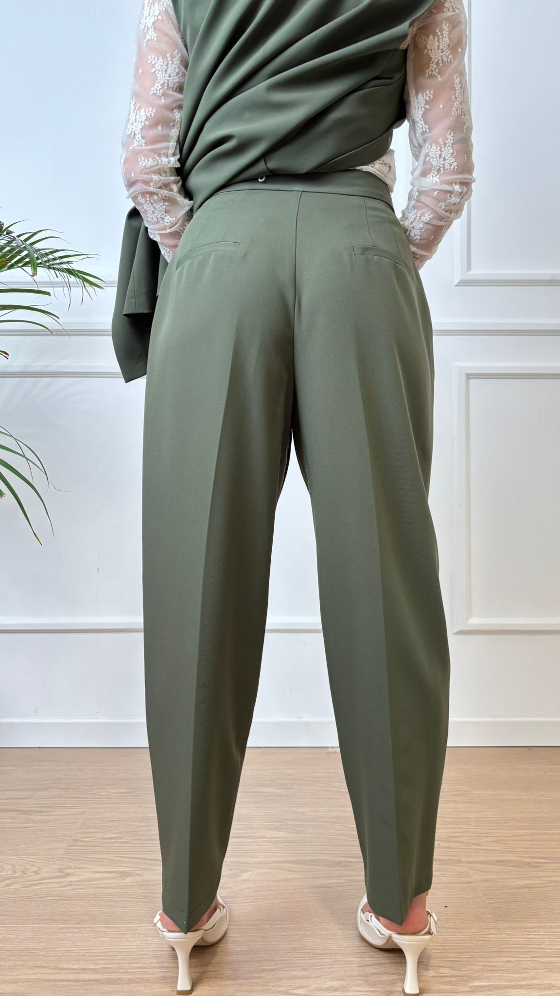 Pantalone crop Imperial PEY7KIC militare