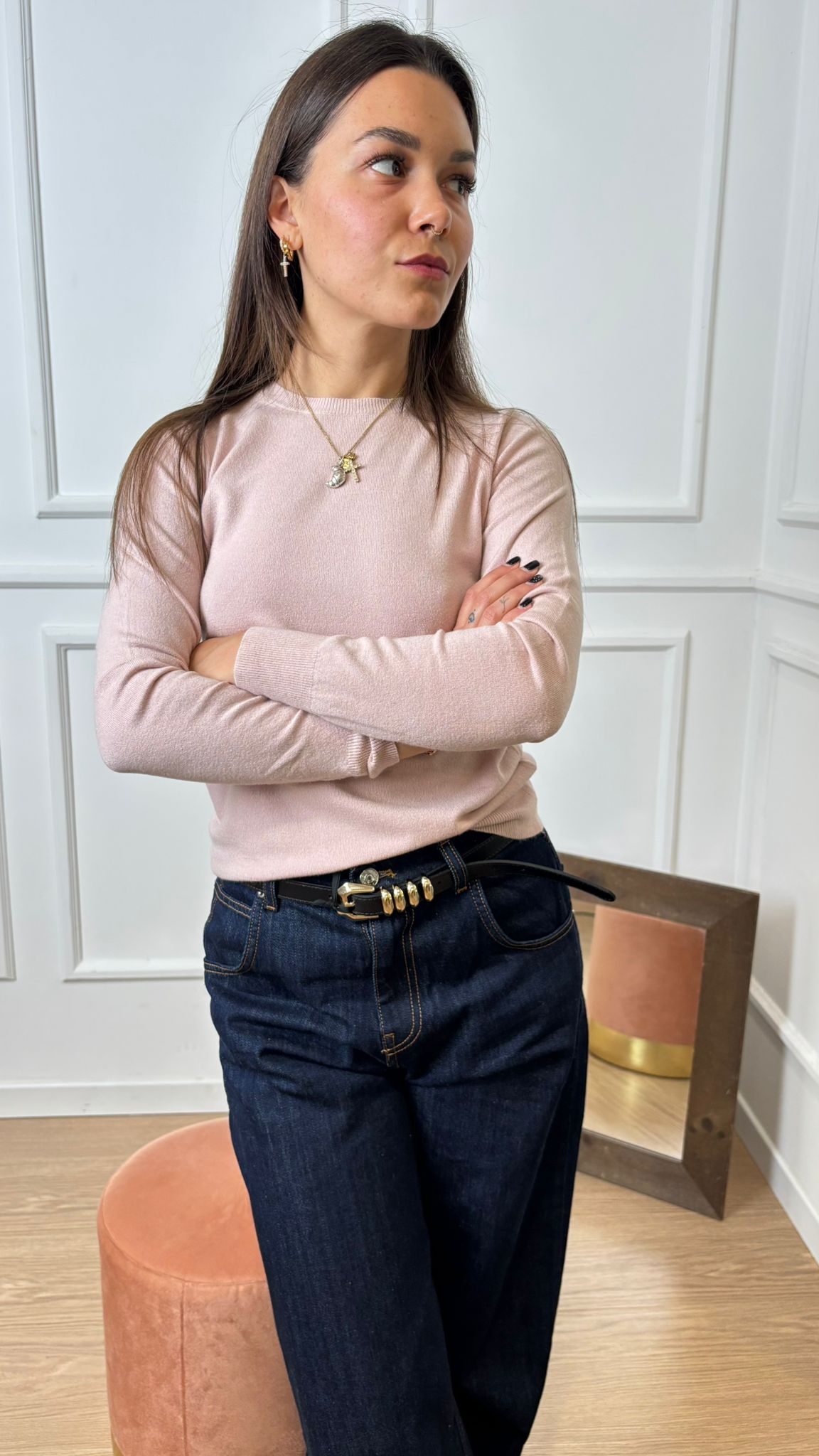 Pull giro Vicolo 440011F nude