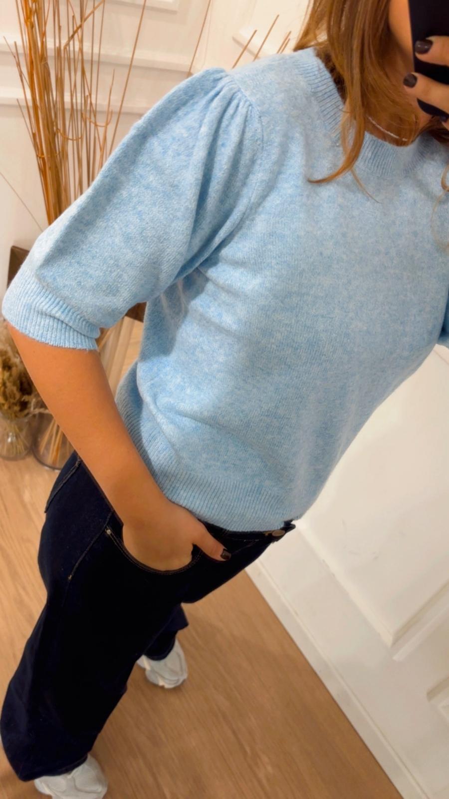 Pull Rica Only 15318551 azzurro melange
