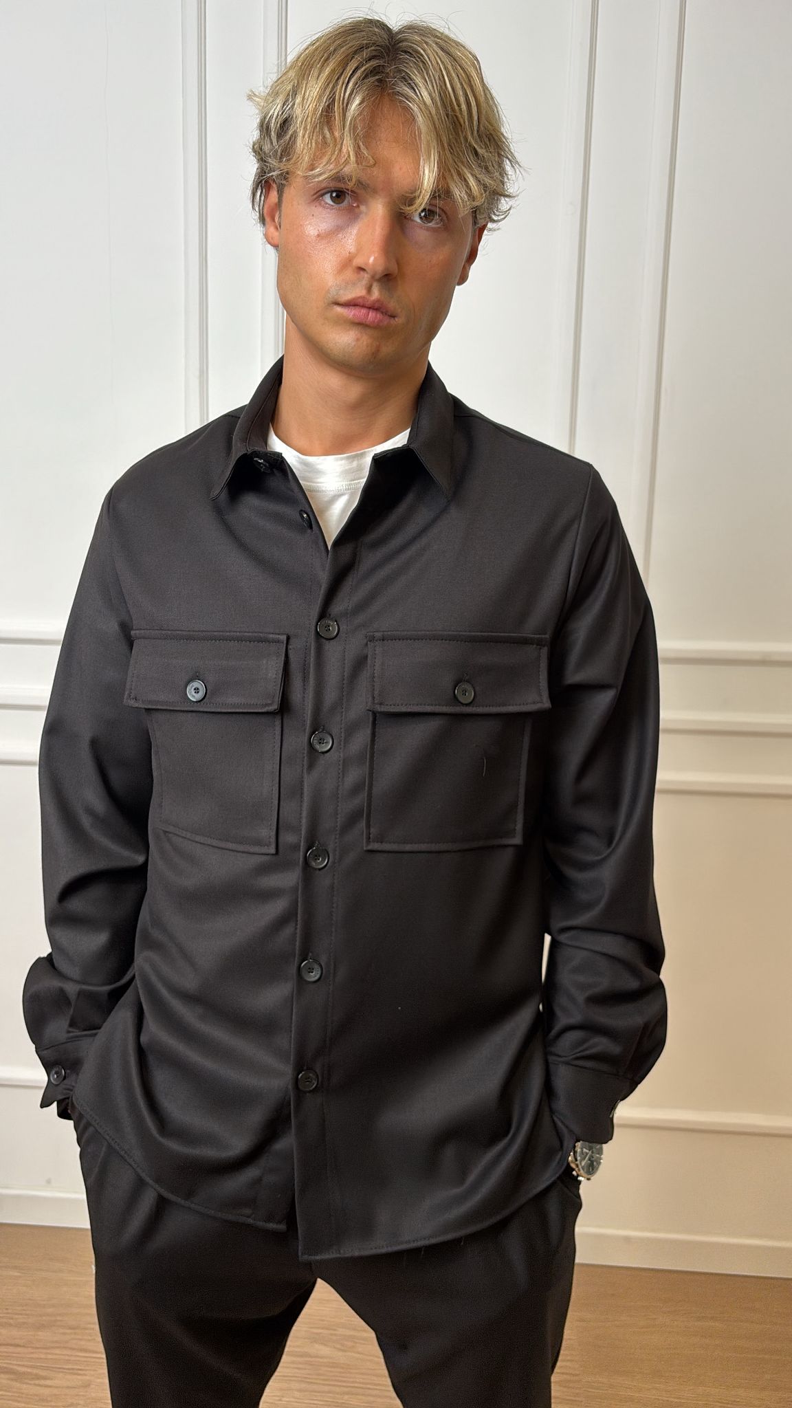Camicia taschino Imperial C1I9KBV nera
