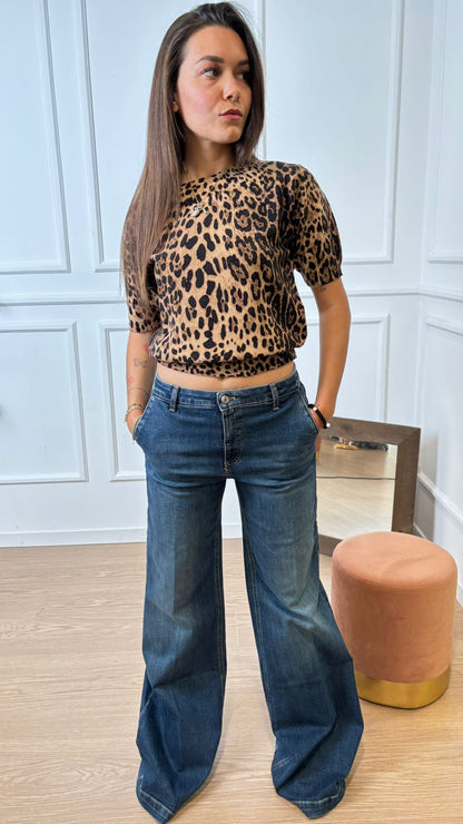 Pull mezza manica in lana Vicolo 22056F