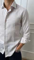 Camicia extraslim in puro lino E900 Brescia Turchetti