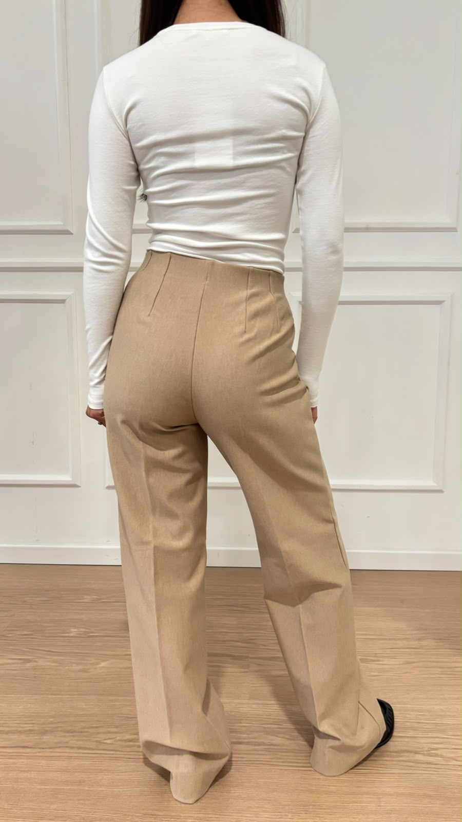 Pantalone wide in compact jersey Ragno DT85PE