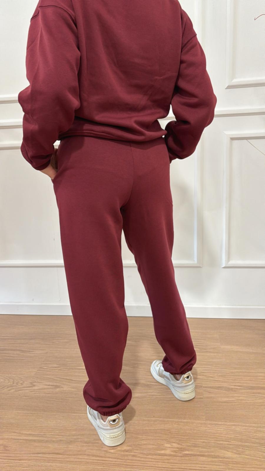 Pantalone felpato Only Best 15357504 Bordeaux