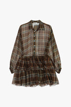 Abito a quadri con balze Dixie A067Y045