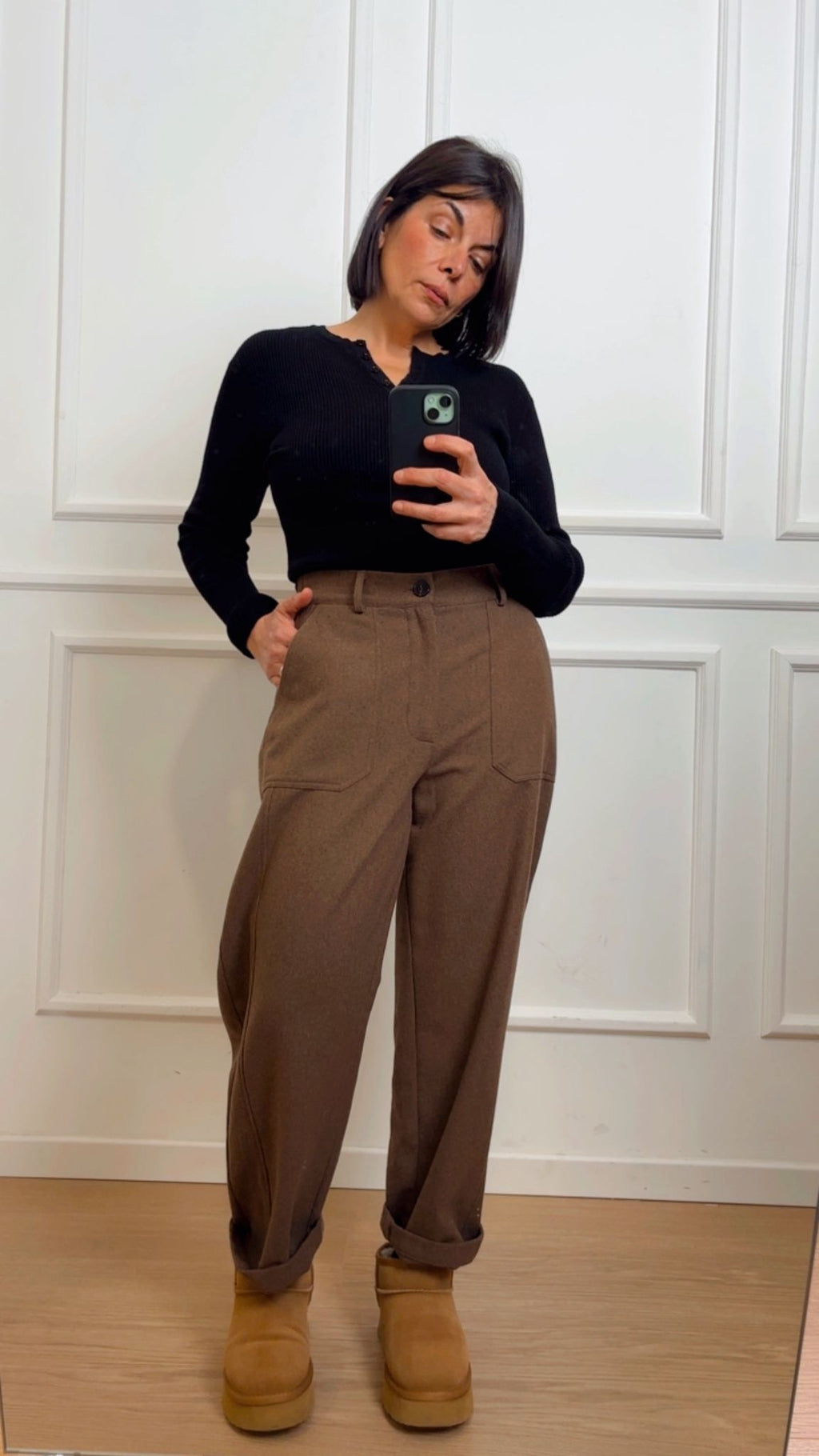 Pantalone in panno barrell TF2318 Vicolo