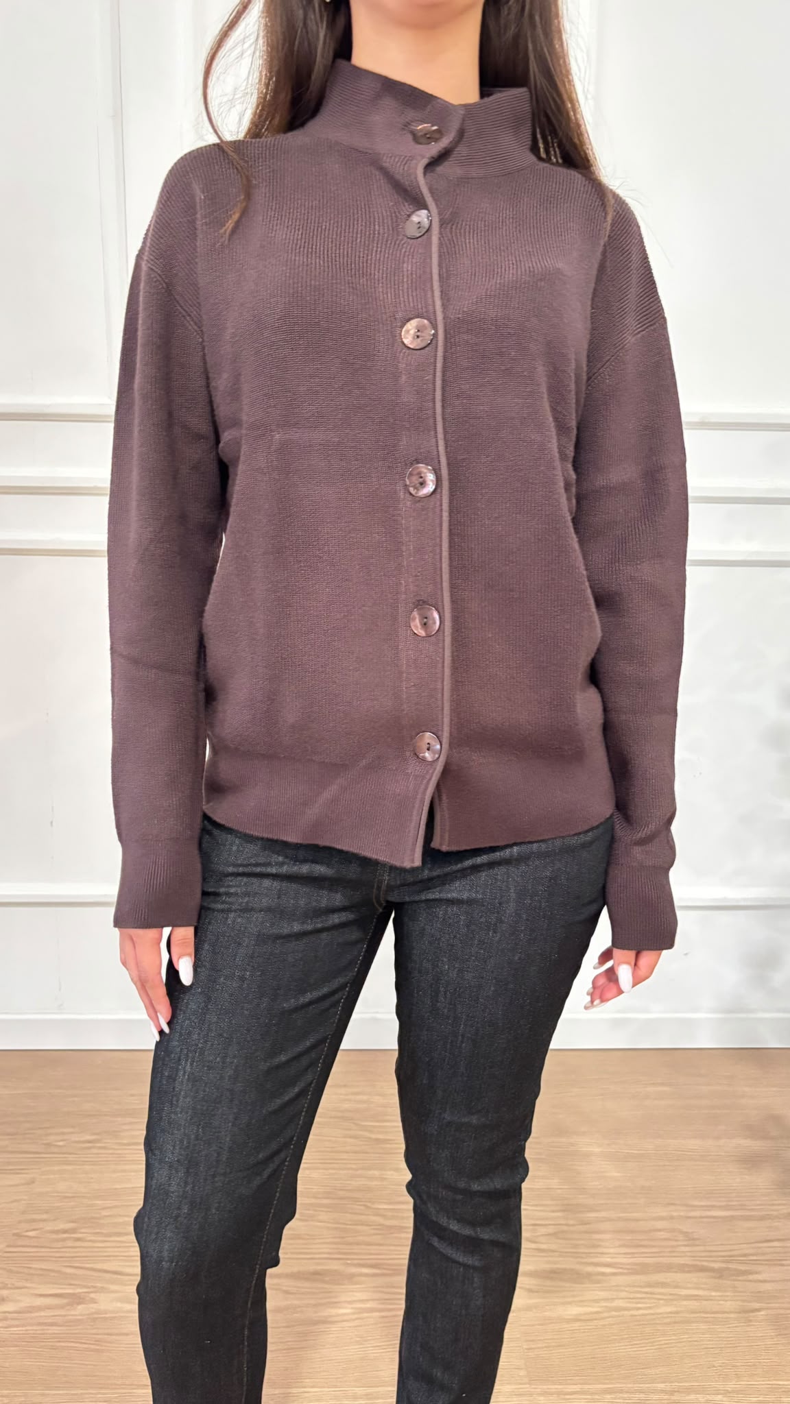 Cardigan bottoni lupetto Ragno DT42TL A75