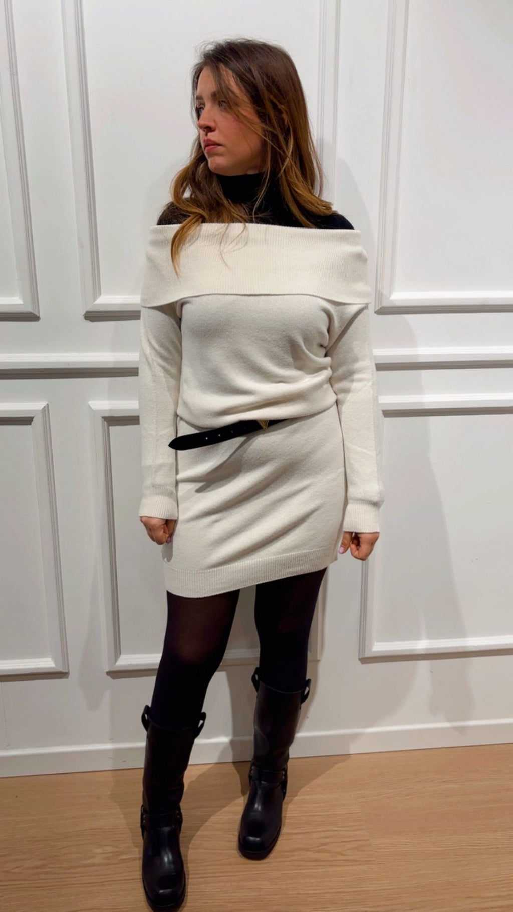 Abito in maglia Vicolo 77339F burro