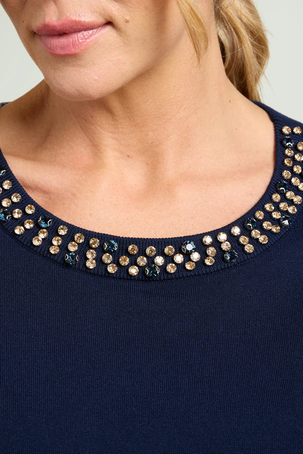 Maglia ricamata a mano Luisa Viola M772 34