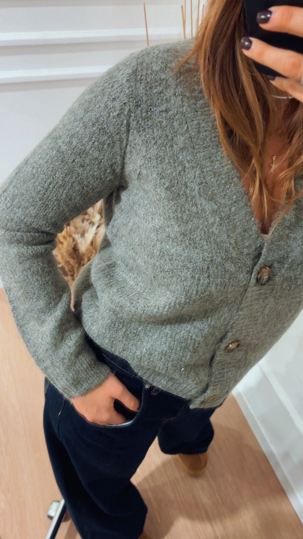 Cardigan bottoni Zoey Only Verde