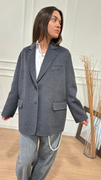 Giacca over in stoffa Vicolo TF0005 antracite