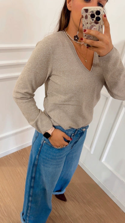 Pull a V loyal Only 15368957 beige